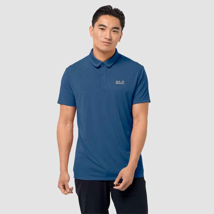 Camisa Polo Jack Wolfskin Jwp Hombre Azules Azules Mexico-4286171